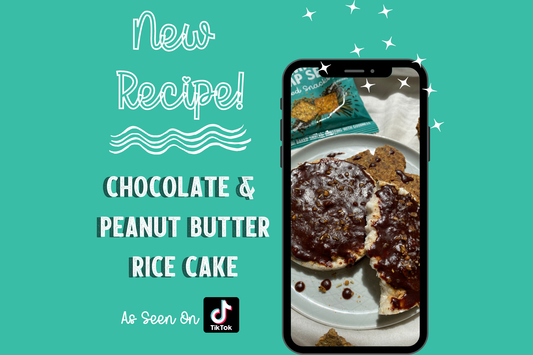 Chocolate and peanut butter rice cakes