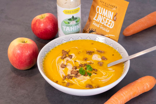 Apple carrot turmeric soup