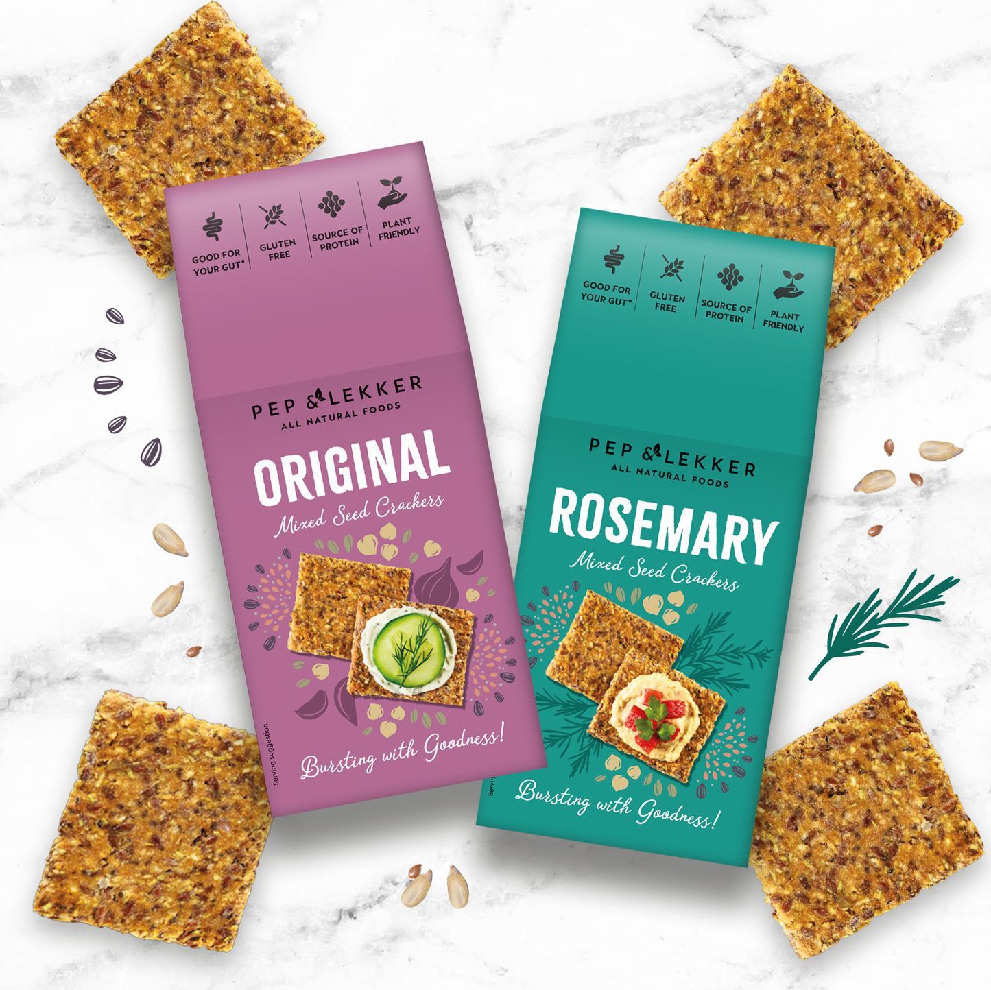 Rosemary & Original Mixed Seed Cracker Bundle (pack of 4) (4 x 110g)