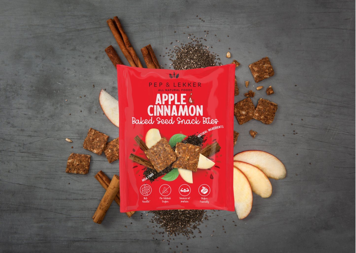 Apple & Cinnamon Prebiotic Baked Seed Snack Bites