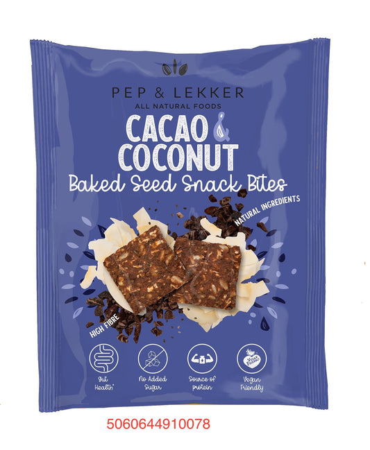 Cacao & Coconut Prebiotic Baked Seed Snack Bites